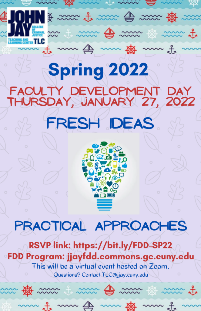 flyer advertising Spring 2022 Faculty Development Day
