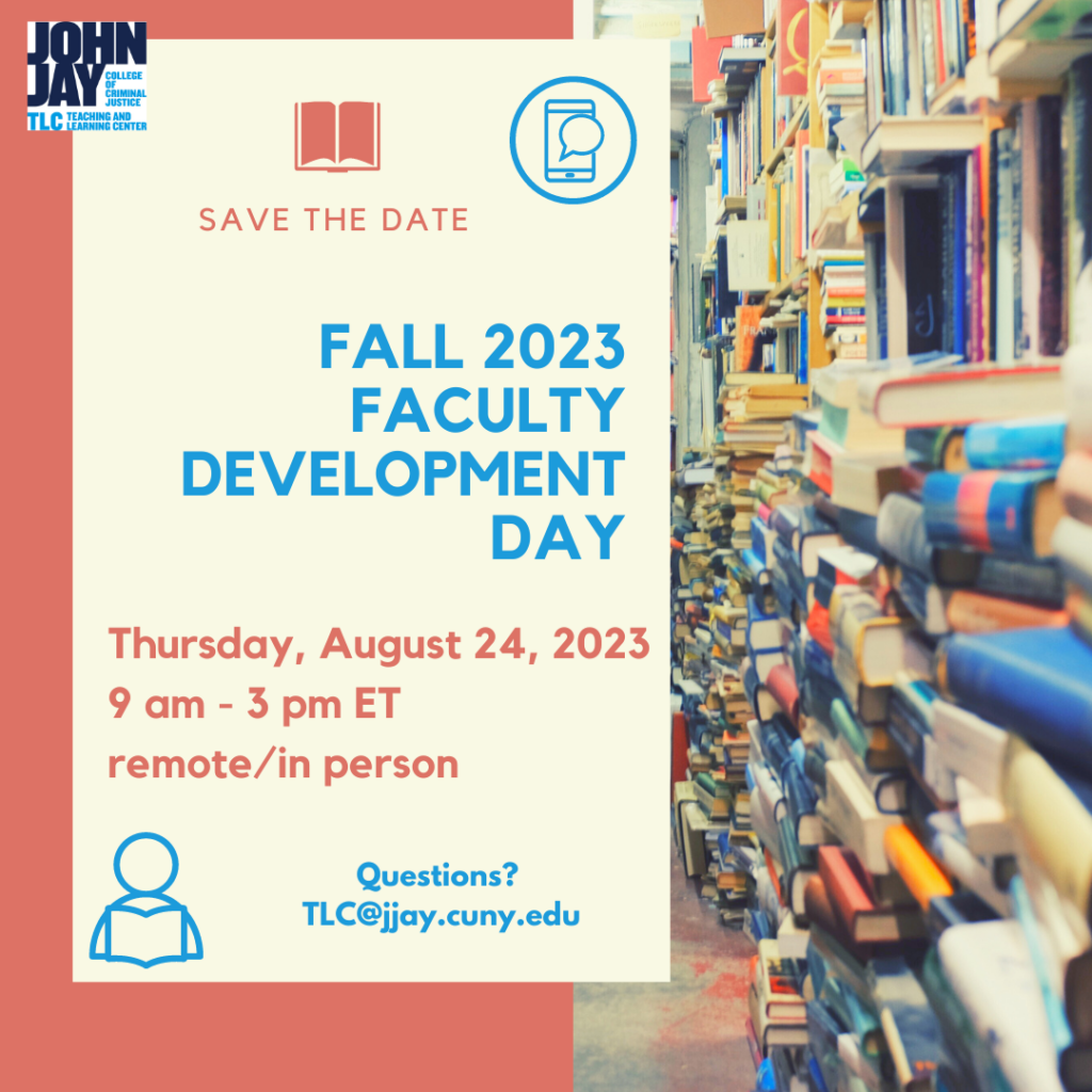 Fall 2023 Faculty Development Day save the date flier
